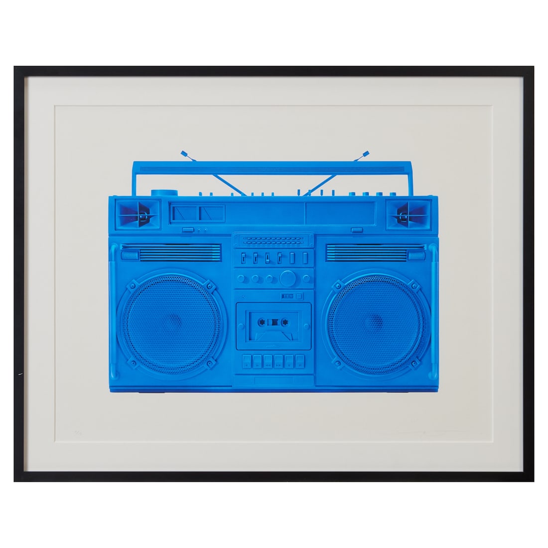 Lyle Owerko, Boombox Blue, Archival Pigment Print: Lyle Owerko (Canadian, b. 1968); Boombox Blue, v. 001; fine art pigment on archival smooth pearl paper; [Approximate dimensions - sight: 13" H x 17" W]; pencil signed lower right and numbered 7/12 low