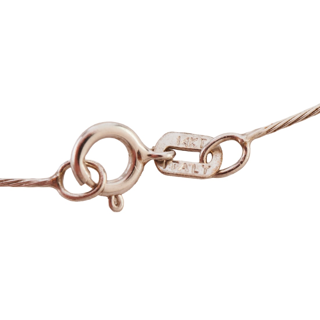 Two 14k White Gold Wire Chains - 2