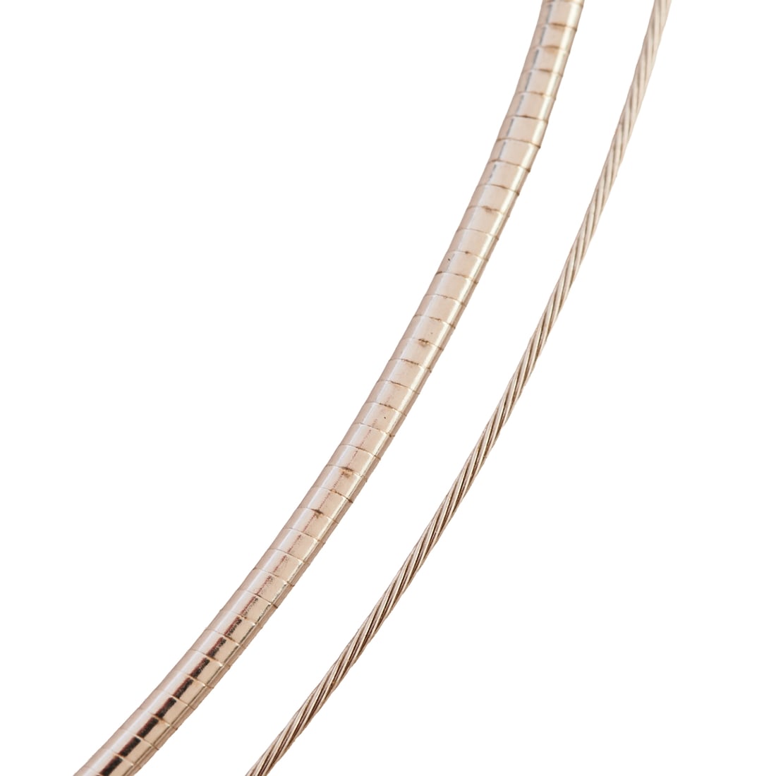Two 14k White Gold Wire Chains - 4