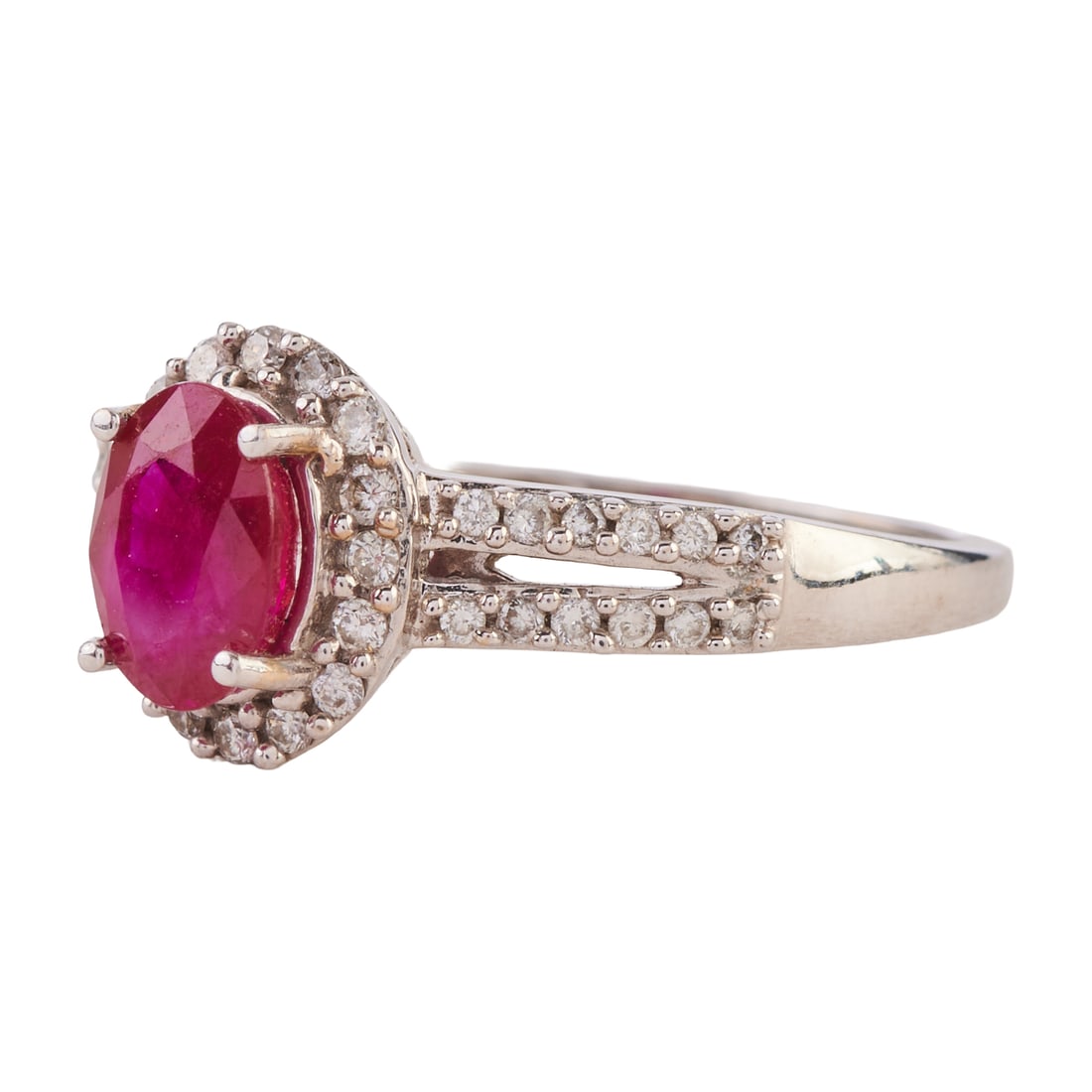 Iliana Ruby, Diamond, 18k White Gold Ring - 2