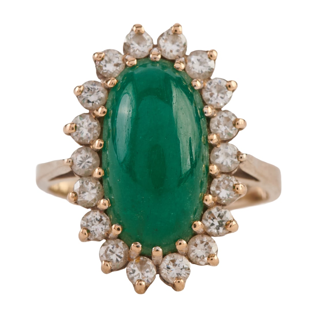 Emerald, Diamond, 14k White Gold Ring (1 of 4)