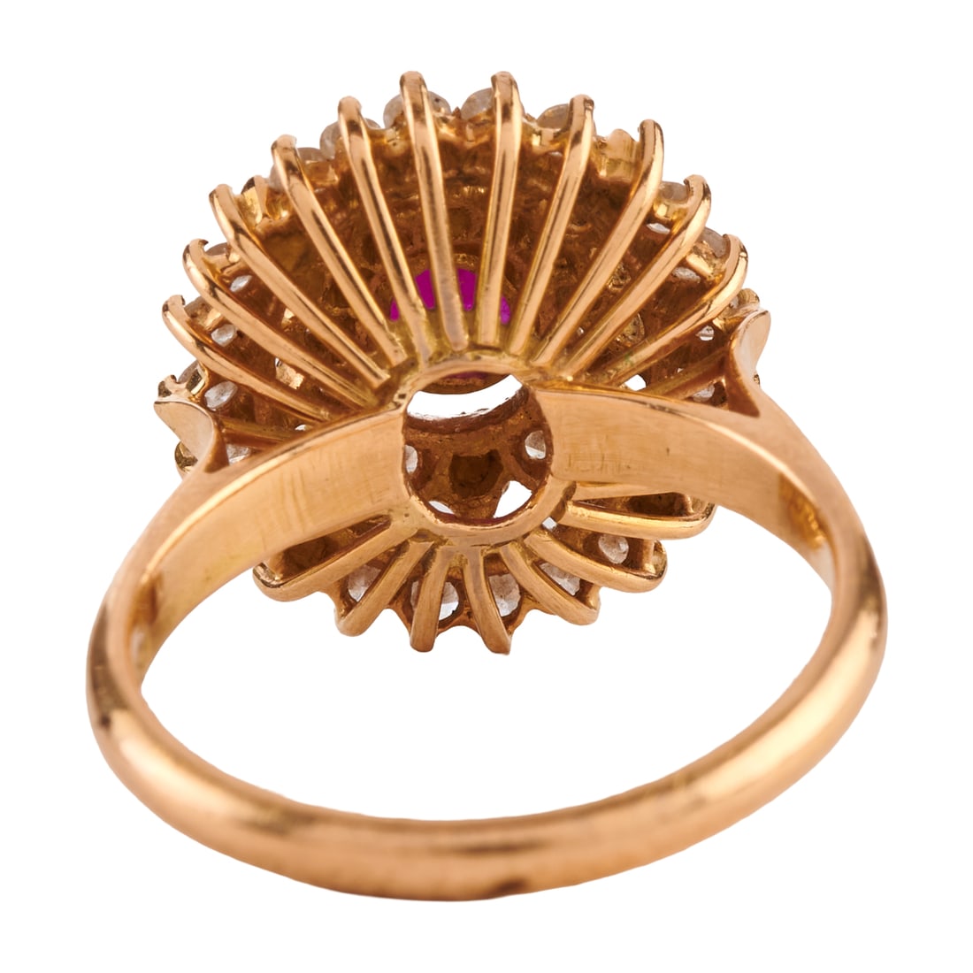 Ruby, Diamond, 18k Yellow Gold Ring - 3