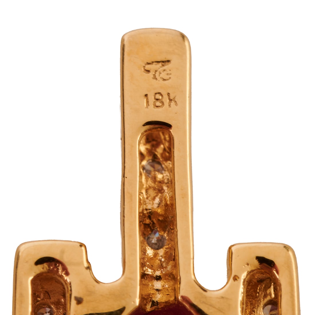 Ruby, Diamond, 18k Gold Pendant - 4