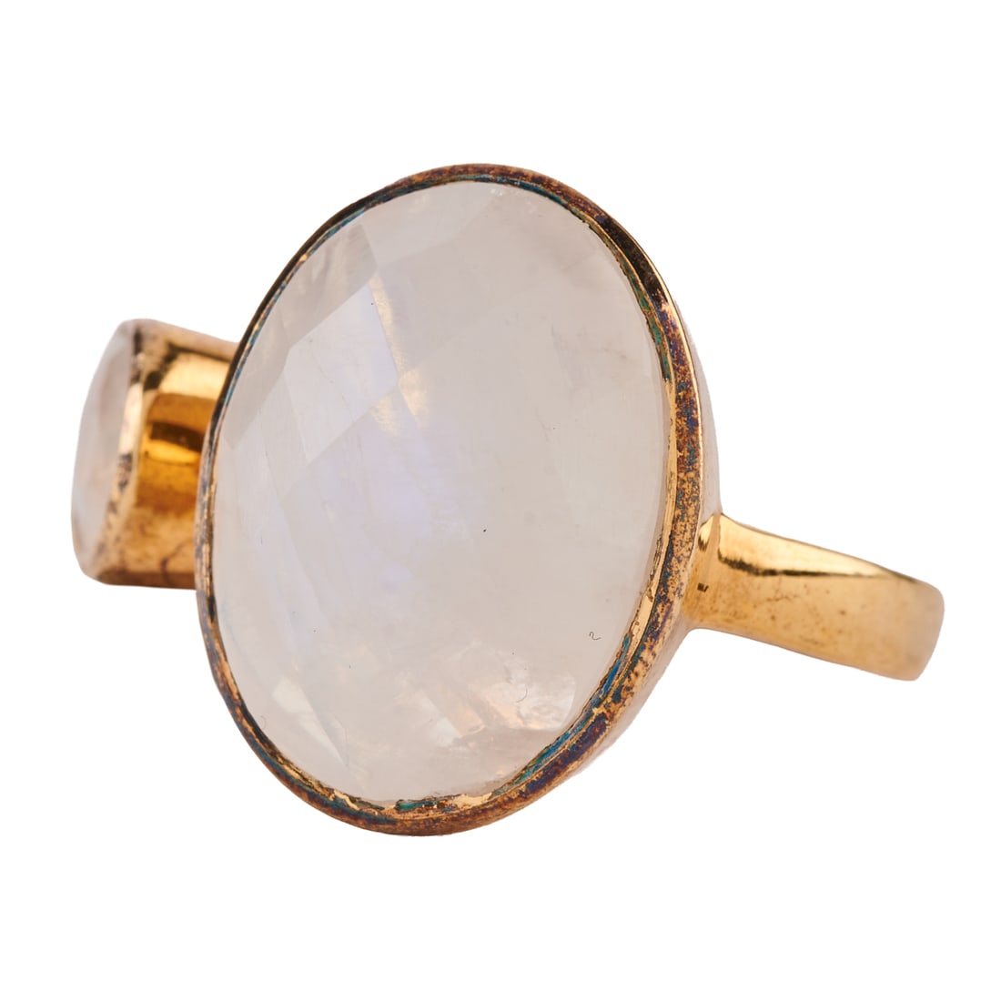 Moonstone, Vermeil Cuff Ring - 2