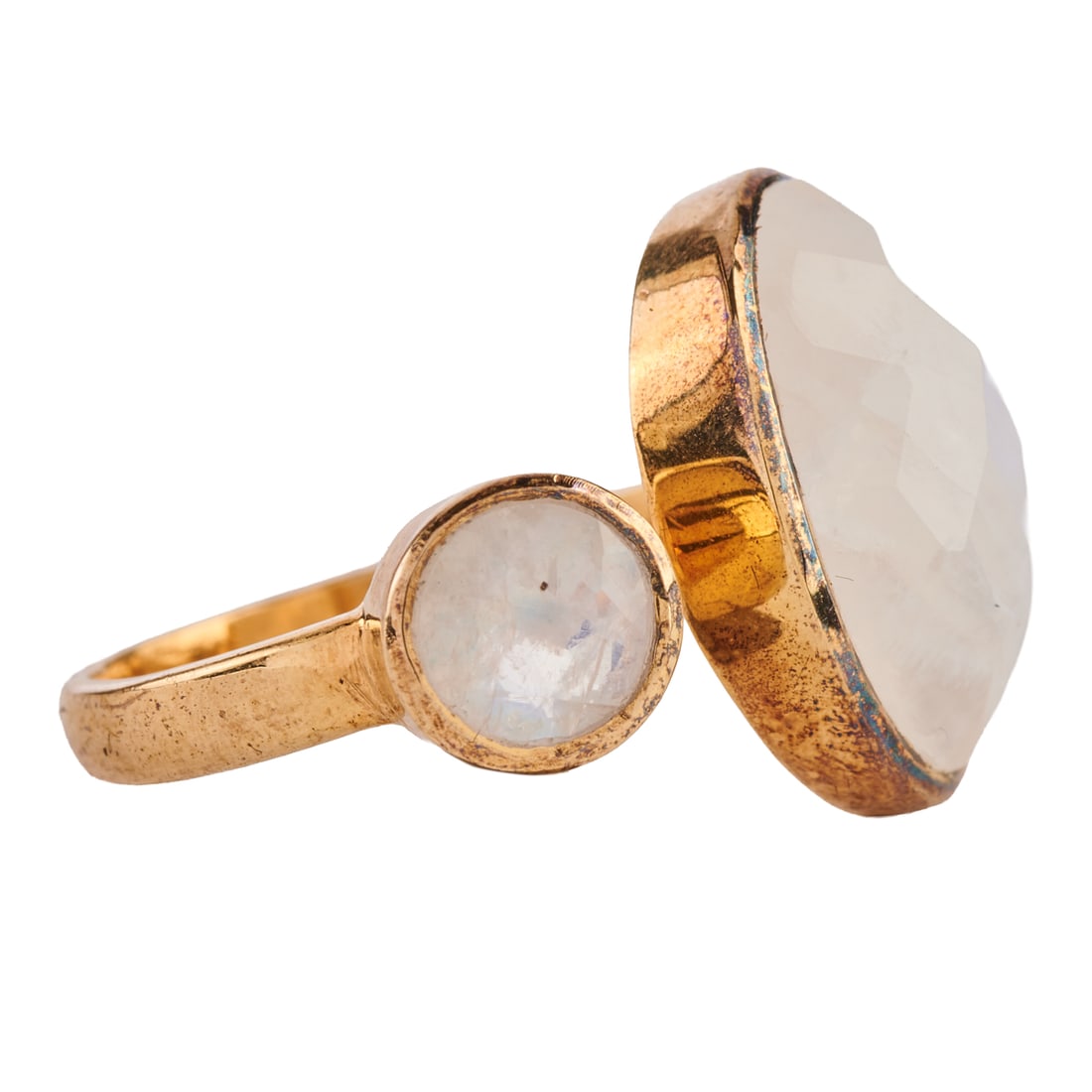 Moonstone, Vermeil Cuff Ring - 3