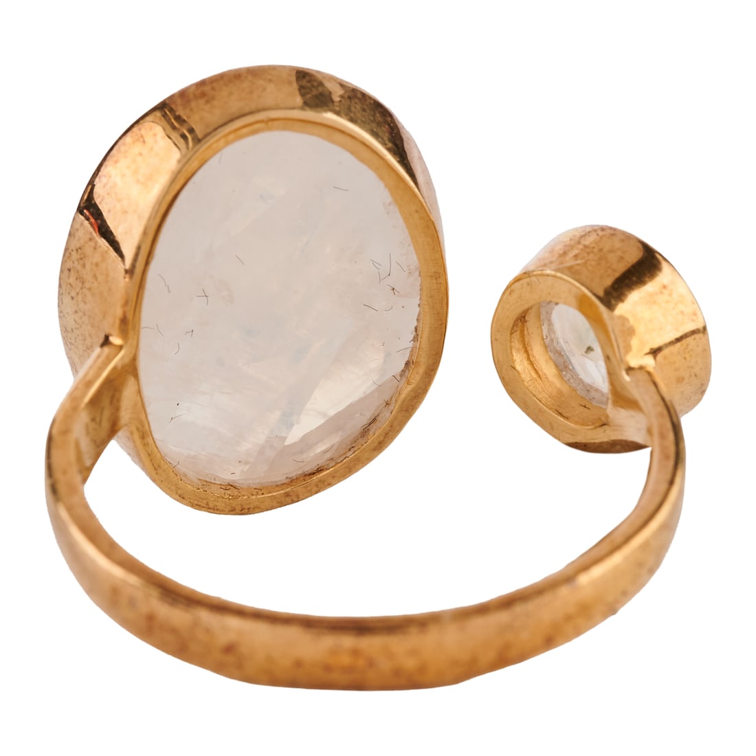 Moonstone, Vermeil Cuff Ring - 4