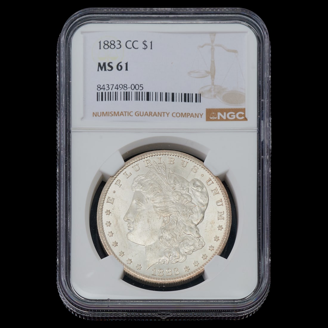 1883 Carson City Morgan Dollar, MS61: 1883 Carson City Morgan Dollar, MS61