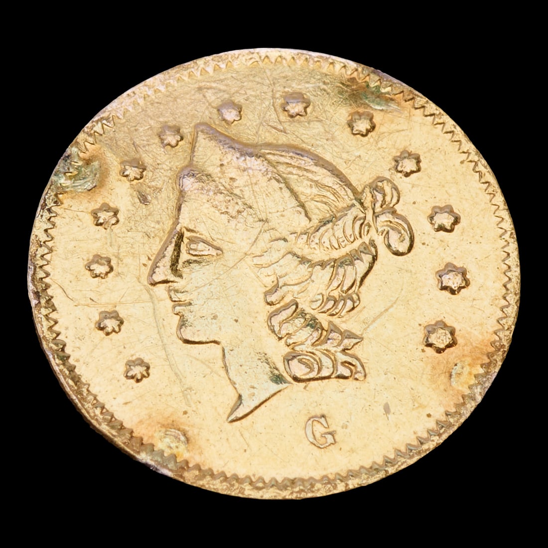 1869 California Fractional Gold Half Dollar: 1869 California Fractional Gold Half Dollar
