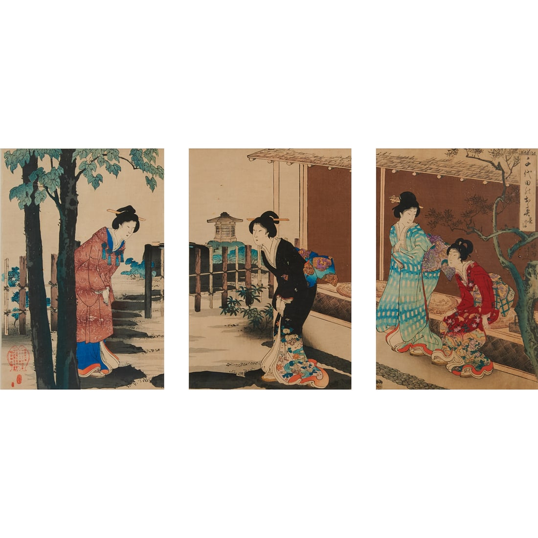 Y?sh? Chikanobu “Tea Ceremony,?? The Inner Palace of Chiyoda (1 of 6)