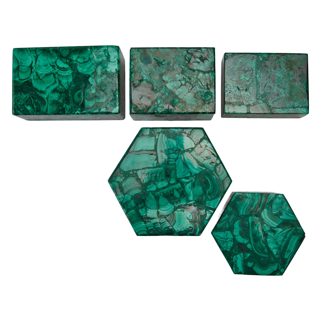 Five Malachite Boxes - 2