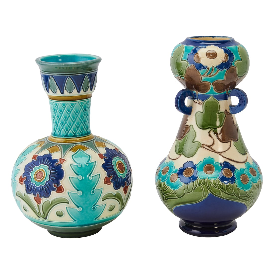 Four Burmantofts Faience Vases - 2