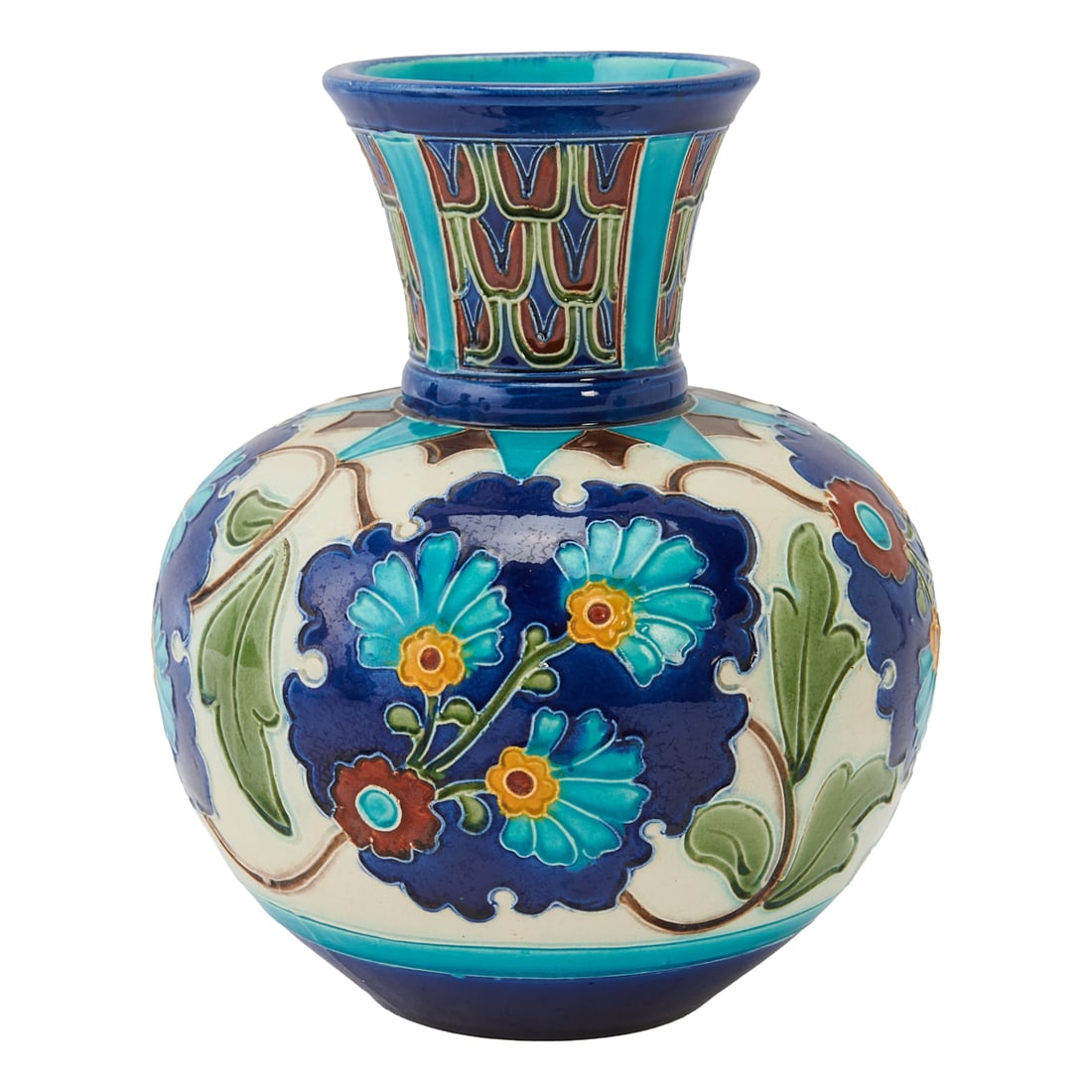 Four Burmantofts Faience Vases - 5