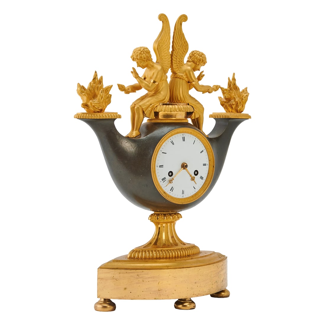 Empire Bronze Figural Mantel Clock - 2