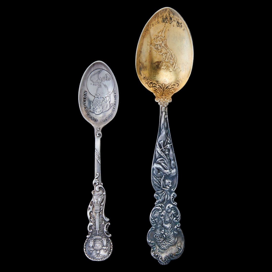 Sterling Silver Table Articles including Gorham Serving Spoon - 2