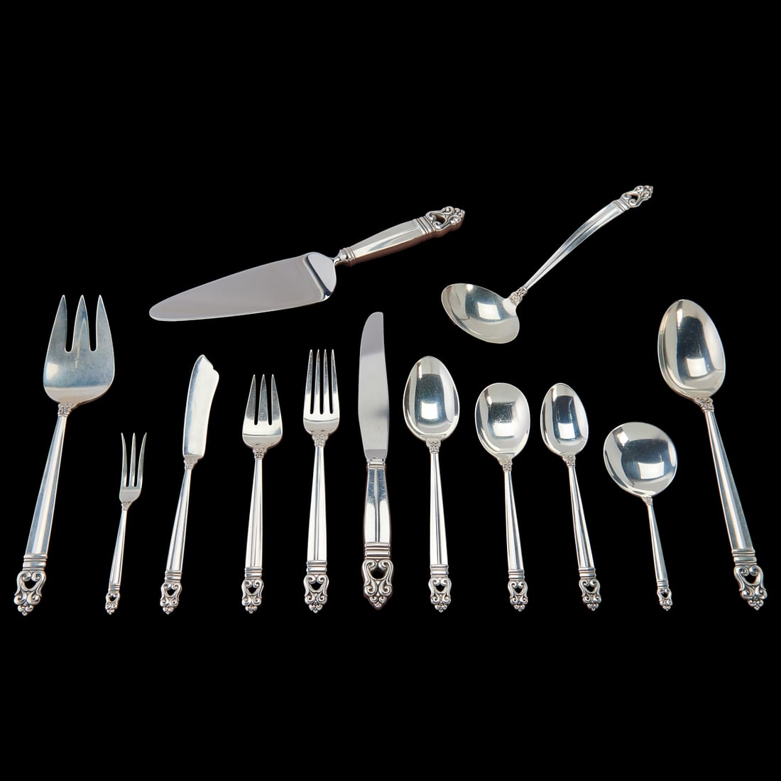 International Royal Danish Pattern Sterling Flatware (1 of 5)