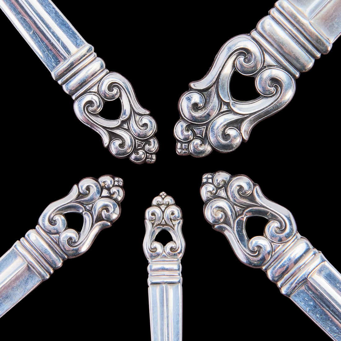 International Royal Danish Pattern Sterling Flatware - 3