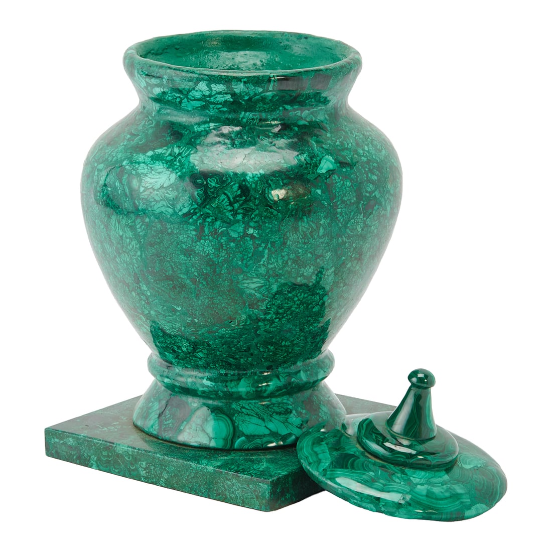 Malachite Urn with Cover - 2