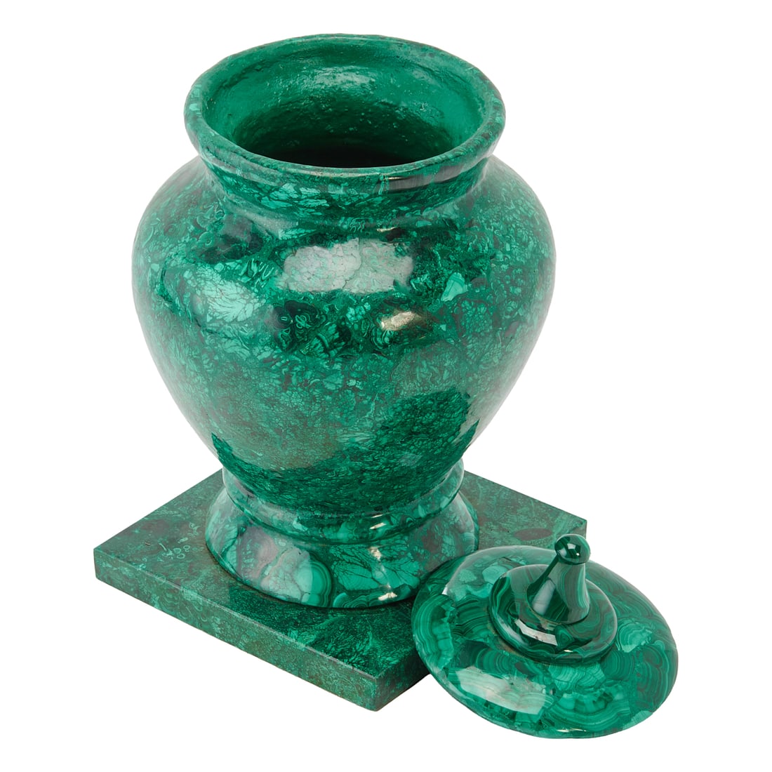 Malachite Urn with Cover - 3