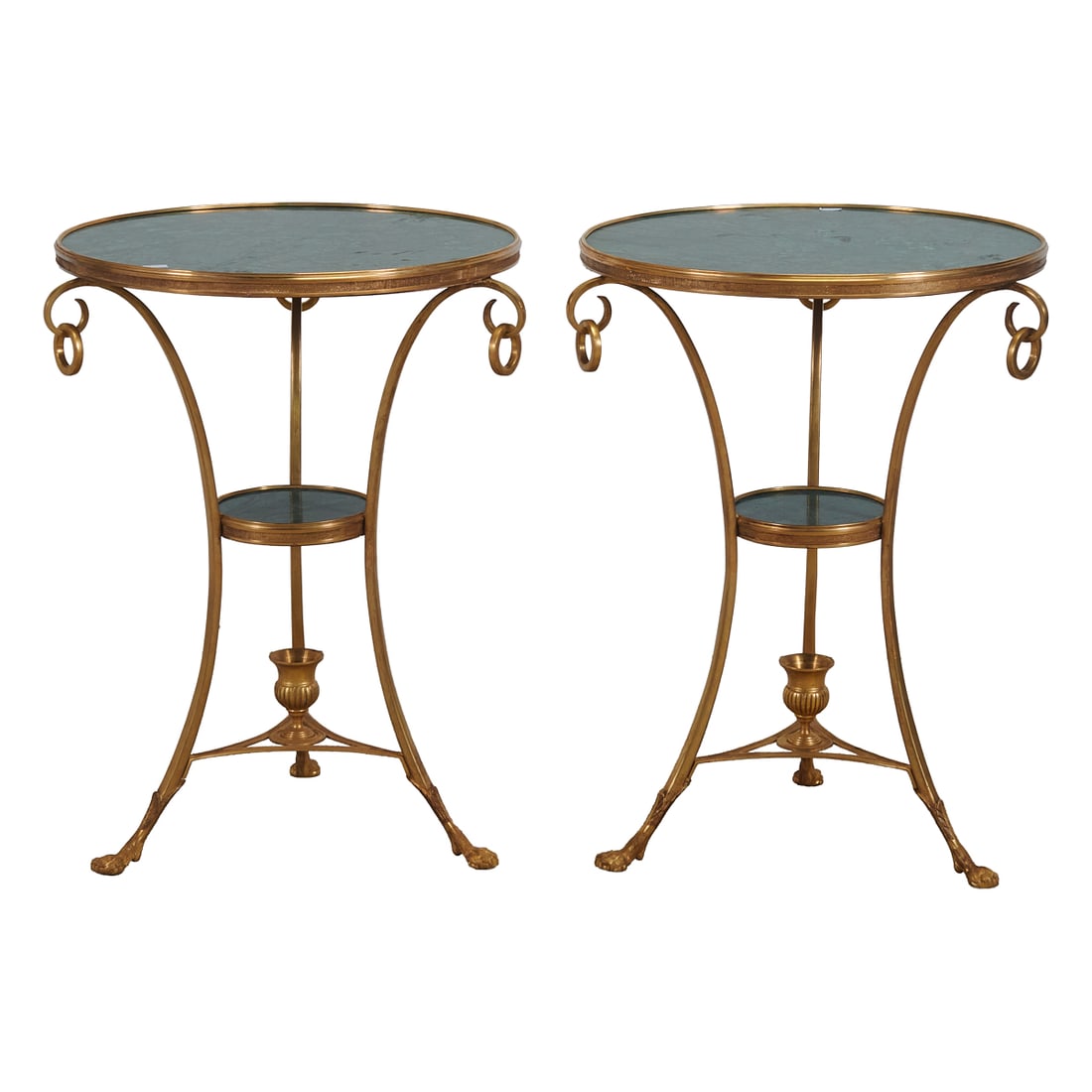 Pair of French Louis XV Style Doré Bronze Two Tier Tables (1 of 4)