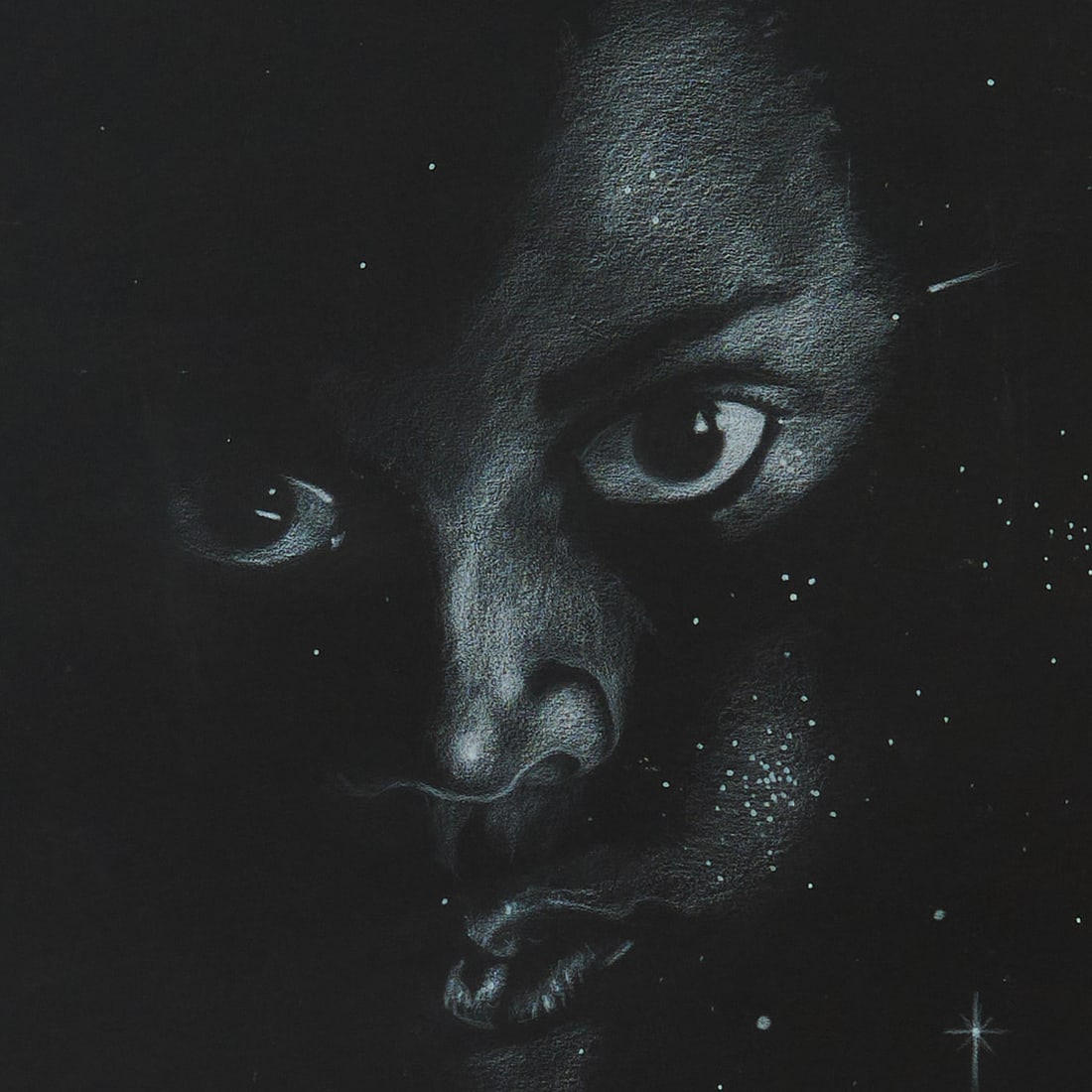 Denny Dent, Miles Davis, Drawing - 2
