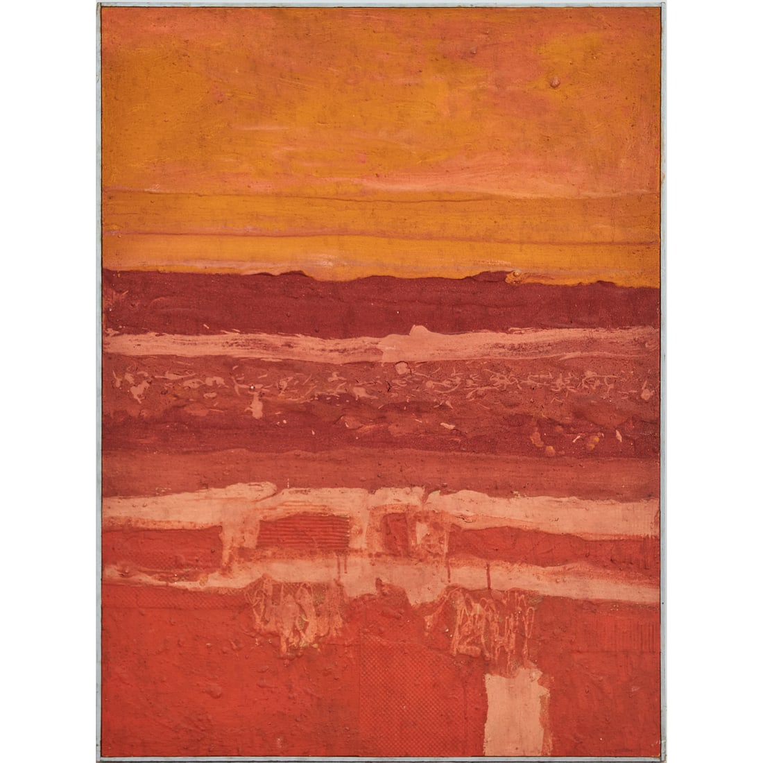 Lundy Siergriest, Sun Glow, Mixed Media on Panel: Louis Lundy Siegriest Jr. (American, 1925-1985), "Sun Glow," mixed media on panel. Signed Lundy Siegriest at lower right. [Approximate dimensions - sight: 48" H x 35 3/4" W].