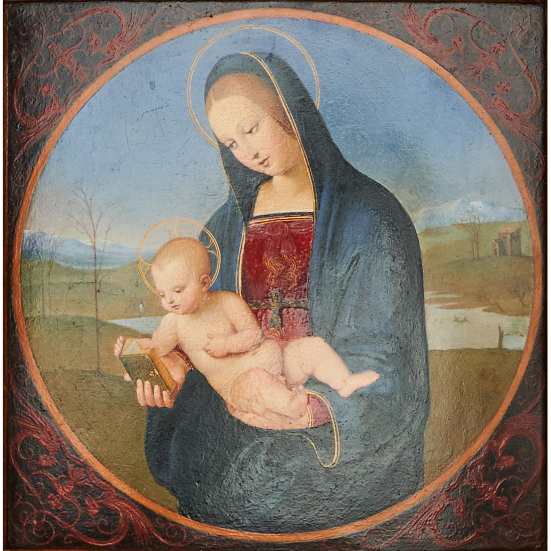 After Raphael, Madonna Conestabile, Oil on Panel (1 of 6)