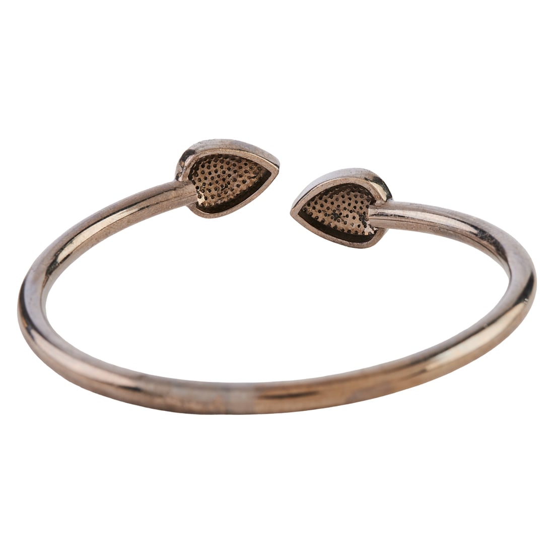 Diamond, Oxidized Silver Cuff Bracelet - 3
