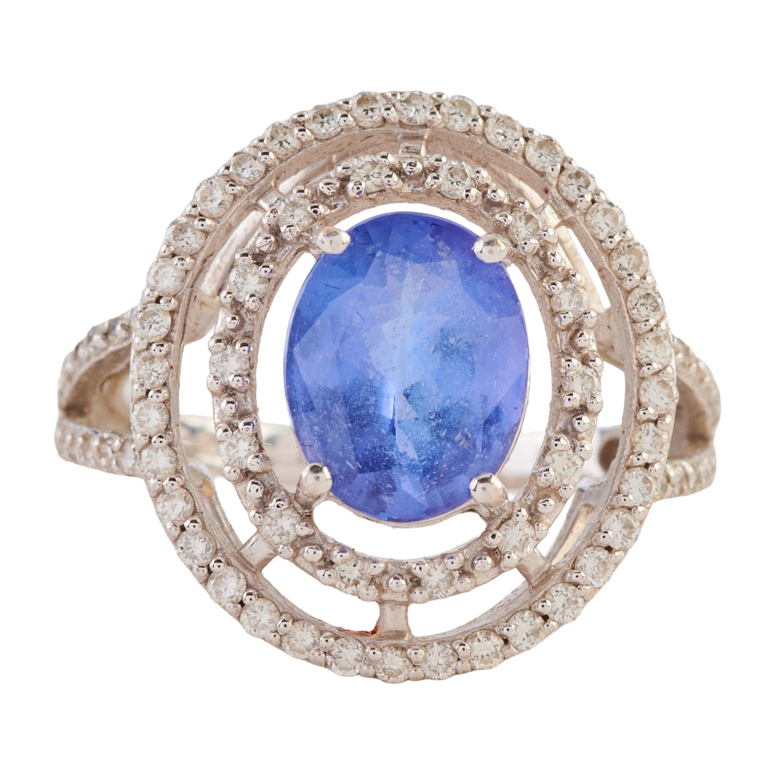 Tanzanite, Diamond, 18k White Gold Ring (1 of 4)
