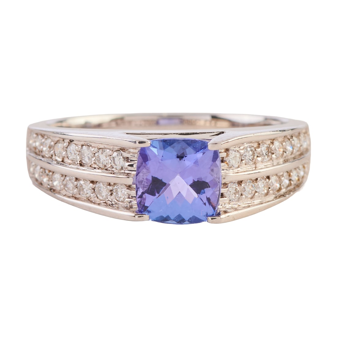 Tanzanite, Diamond, 14k White Gold Ring (1 of 4)
