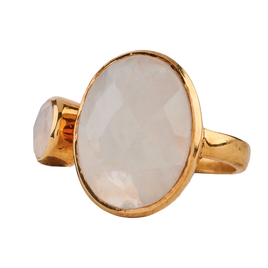 Moonstone, Vermeil Cuff Ring - 2