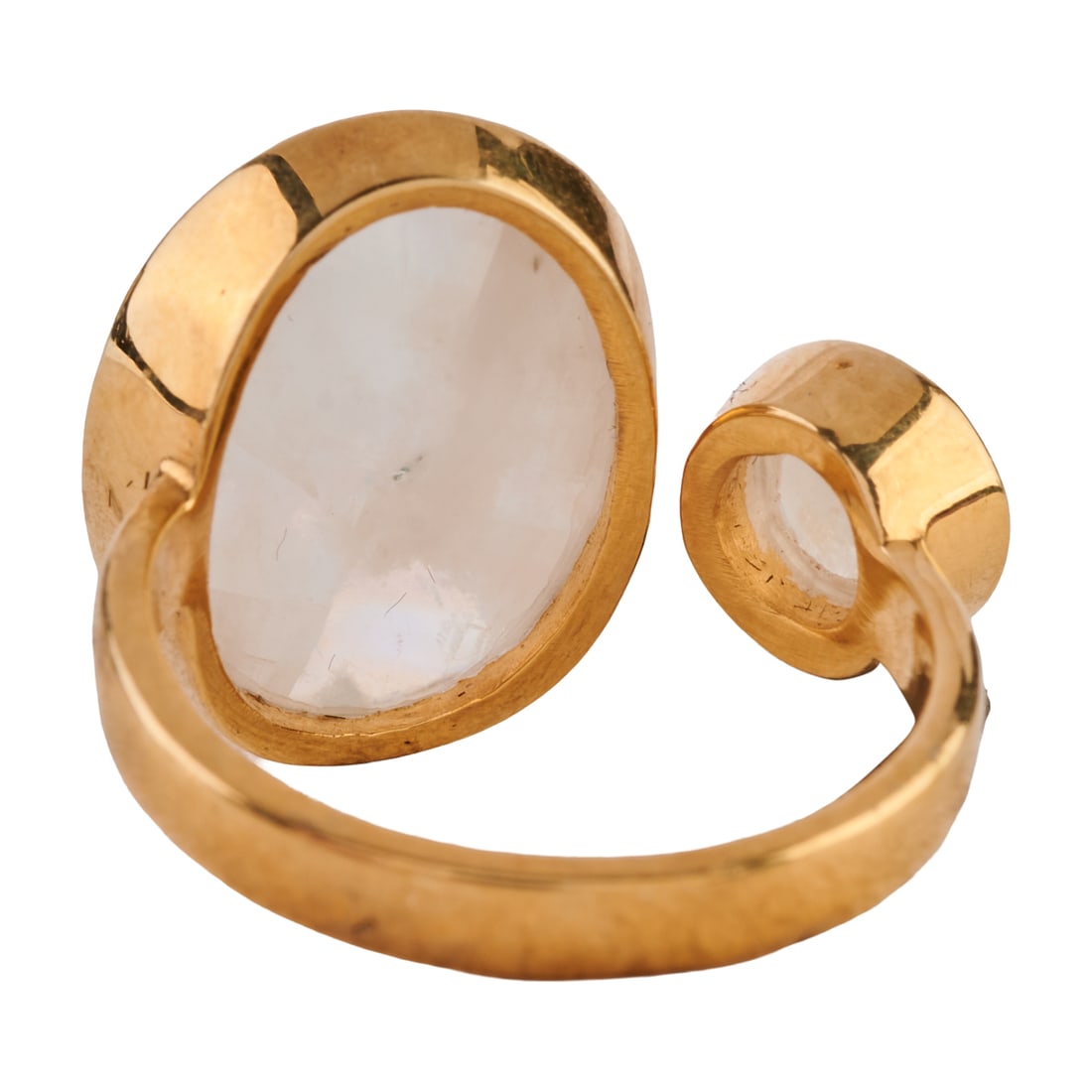 Moonstone, Vermeil Cuff Ring - 4
