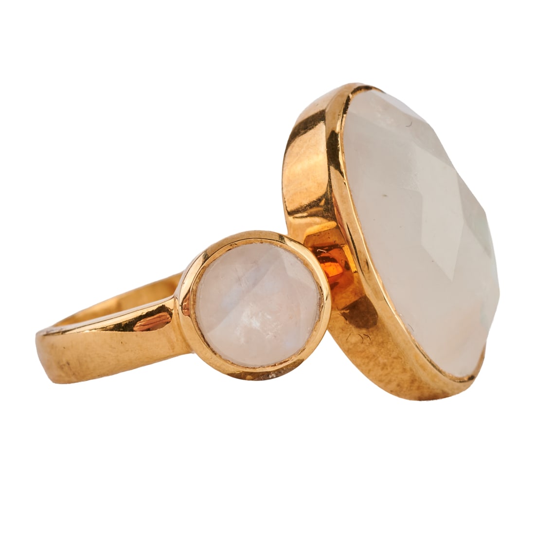 Moonstone, Vermeil Cuff Ring - 5