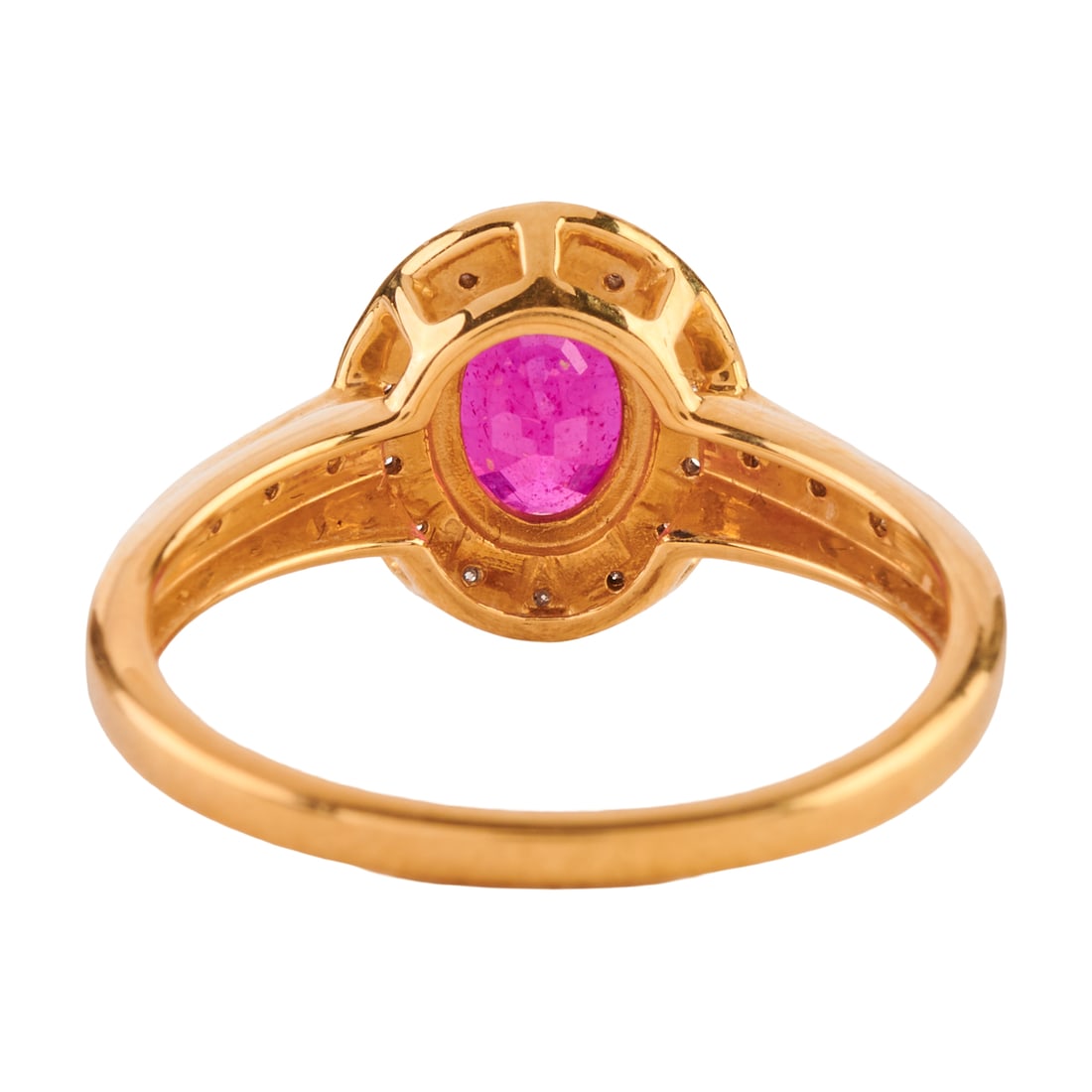 Ruby, Diamond, 18k Yellow Gold Ring - 3
