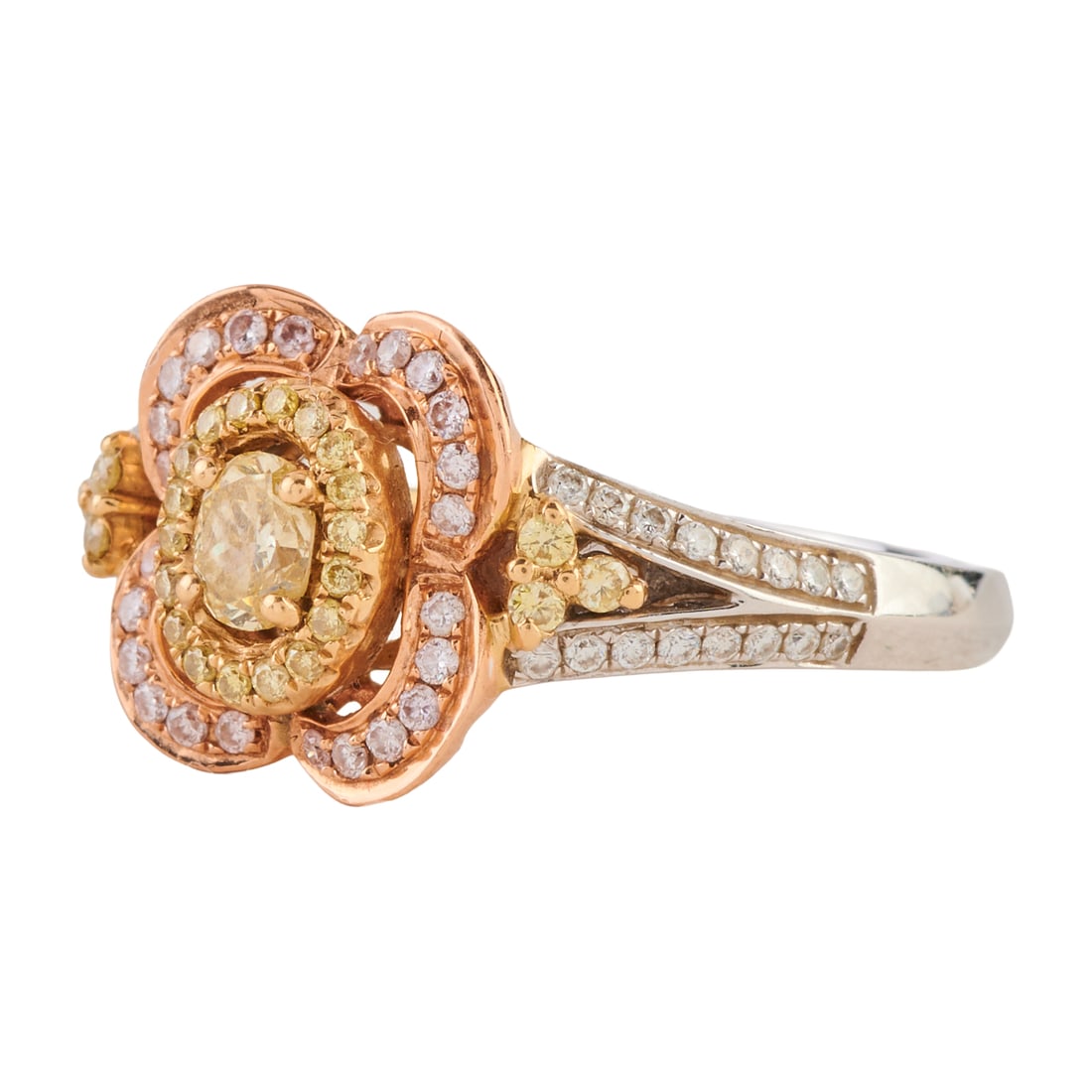 Multicolored Diamond, 14k Gold Ring - 2