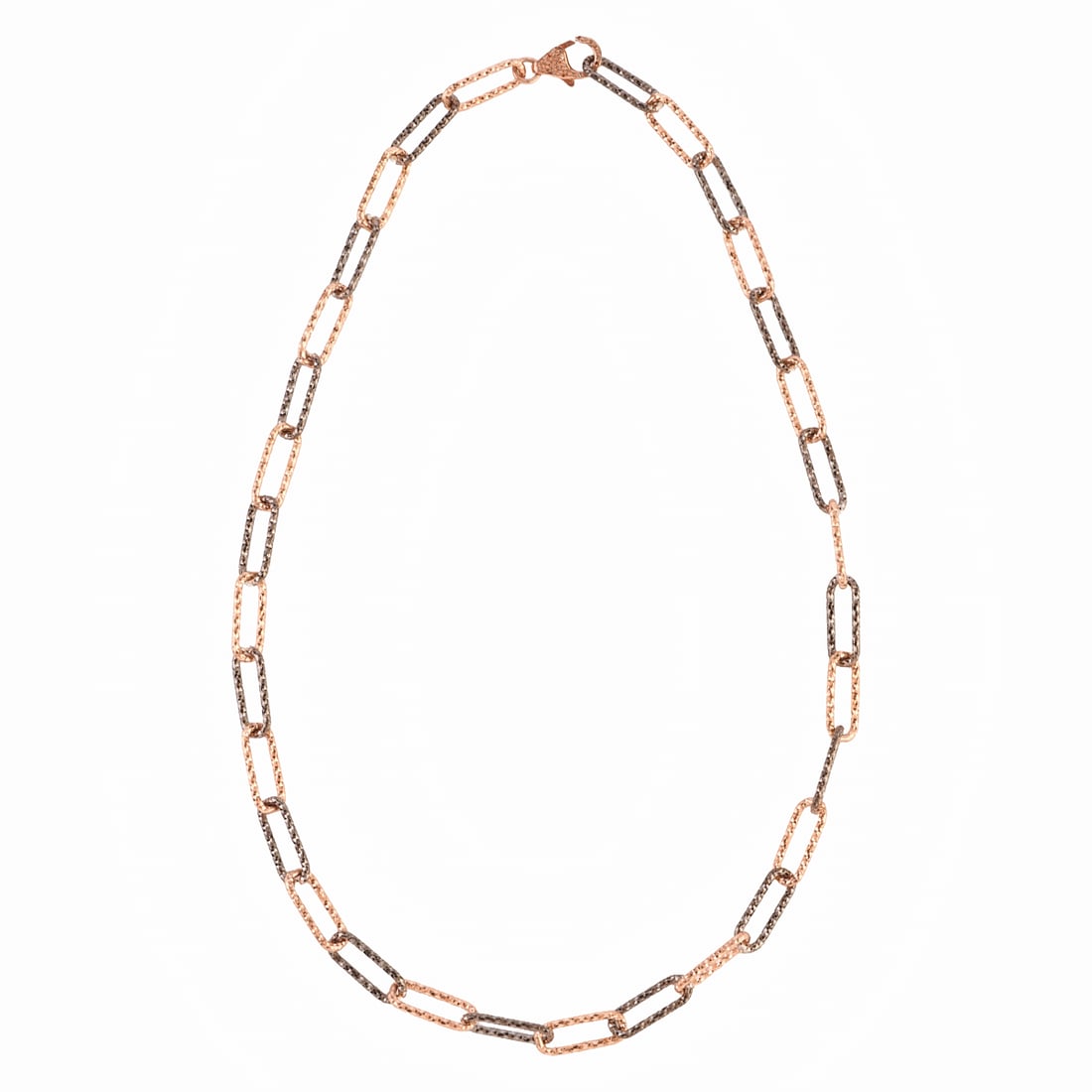 Diamond, Rose Vermeil, Oxidized Silver Necklace (1 of 4)