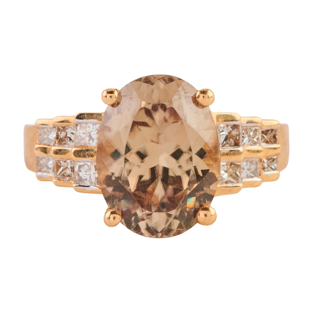 Color Change Stone, Diamond, 14k Yellow Gold Ring (1 of 4)