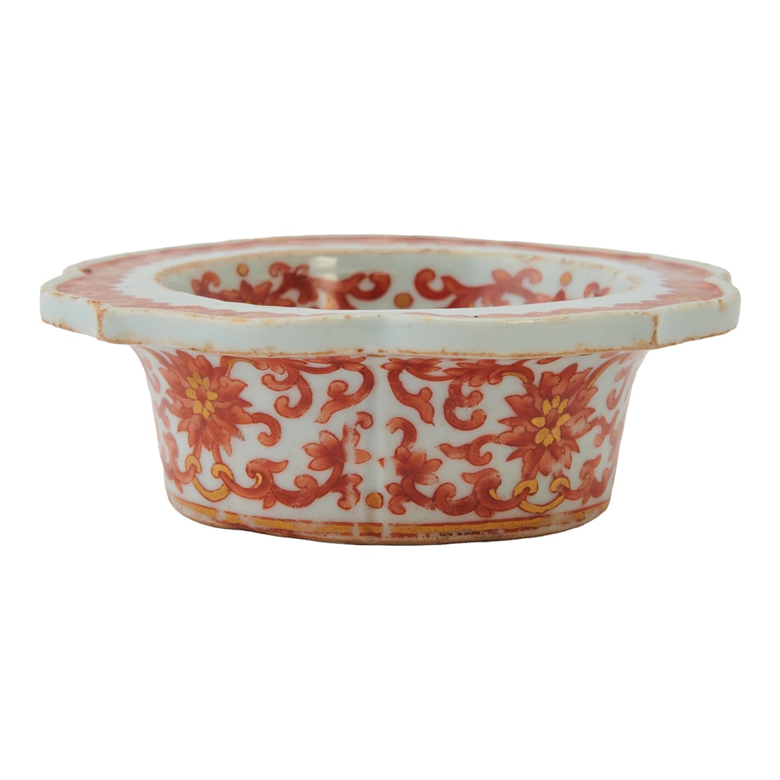 A Iron-Red and Famille Rose “Yilu Lianke?? Water Pot, Daoguang Period: A Iron-Red and Famille Rose "Yilu Lianke" Water Pot, Daoguang Period. {H 1 1/4;x Diameter 3 5/8 inches}.Provenance: Acquired from a distinguished;collector in Silicon Valley.