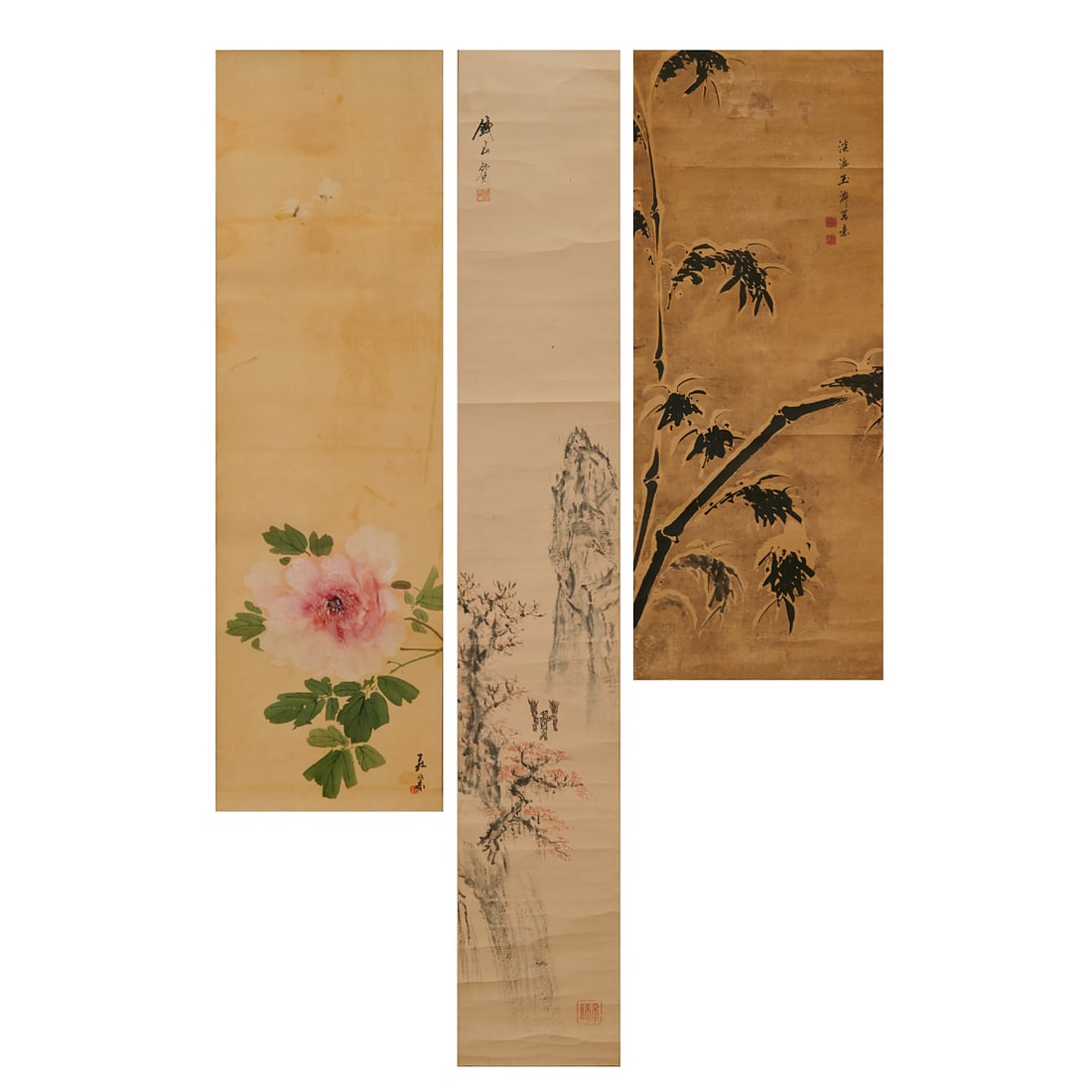 Omi Gyokurin, Yano Tessan, Anonymous Japanese Literati Scolls (1 of 13)