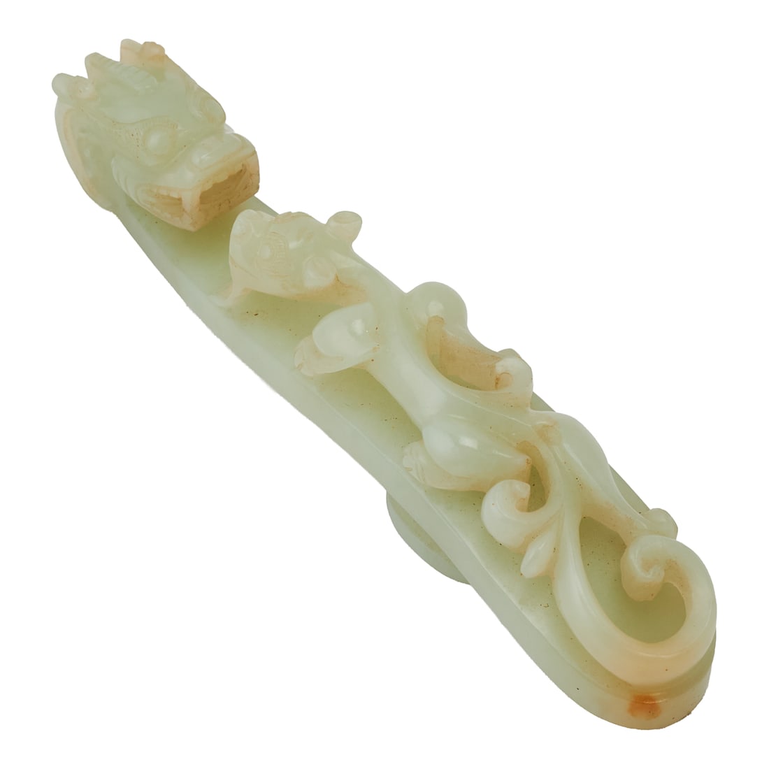 A Jade Dragon Belt Hook, Qing Dynasty (1 of 4)