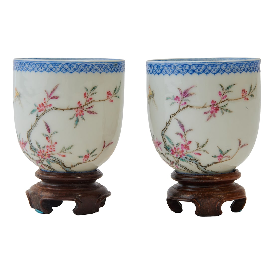 A Pair of Enameled Porcelain Cups , Republic Period (1 of 5)
