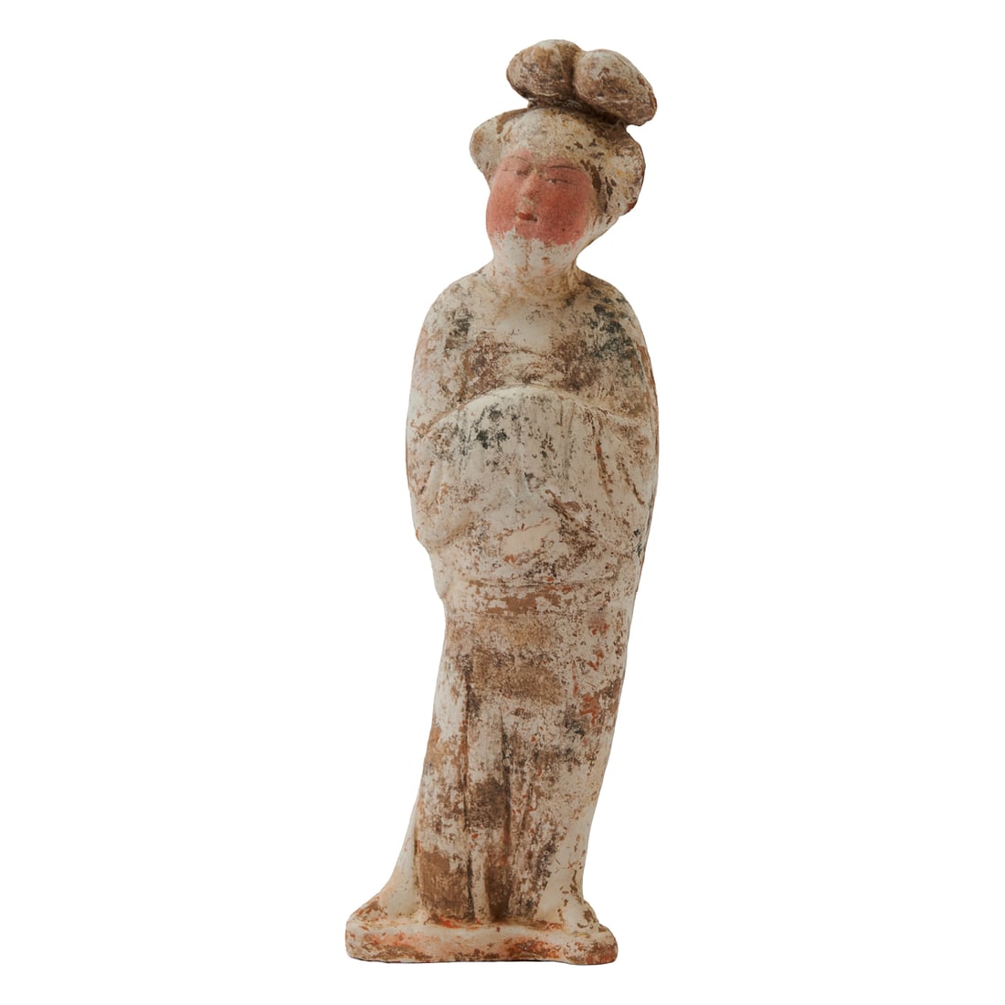 Chinese Polychrome Funerary Figure, Fat Lady, Tang Dynasty (1 of 6)
