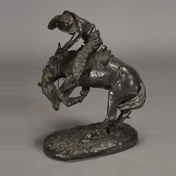 After Frederic Remington Bronze The Wooly Chaps: After Frederic Remington (American 1861-1909), Bronze Group of "The Wooly Chaps", inscribed "Copyright Frederic Remington" {Height 23 inches}