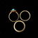 TURQUOISE, RUBY, DIAMOND, 14K YELLOW GOLD RINGS. - 5