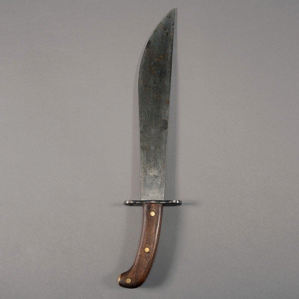 1909 Bolo Knife by Plumb, Philadelphia etc.: Scarce U.S. Model 1909 Bolo Knife by Plumb, Philadelphia Standard pattern knife with 14-inch blade marked on ricasso "Piumb/Phila./[Ordnance bomb]/1917." On opposite side, "U.S./52046." Wood grip scal
