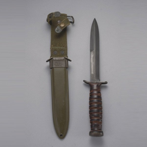 U.S. M3 Trench Knife of World War II: U.S. M3 Trench Knife of World War II vintage, marked on the guard US M3 Boker in fine original condition with US M8A1 scabbard.