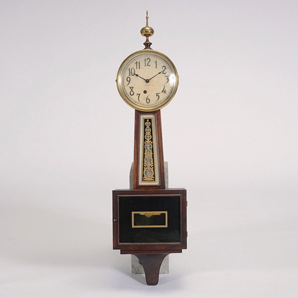 Ingraham Lyre Form Wall Clock: Ingraham Lyre Form Wall Clock {Length 34 inches}