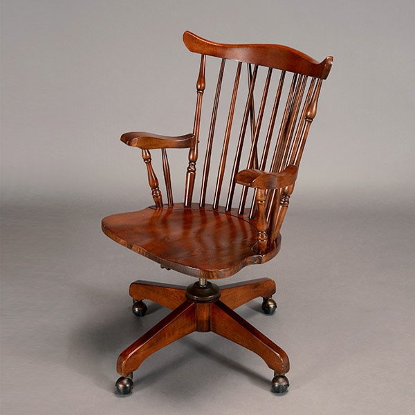Pine Windsor Swivel Desk Chair: Pine Windsor Swivel Desk Chair {Dimensions 37 1/2 x 23 1/2 x 21 1/2 inches}