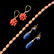 THREE MULTI-STONE, 14K YELLOW GOLD JEWELRY ITEMS.