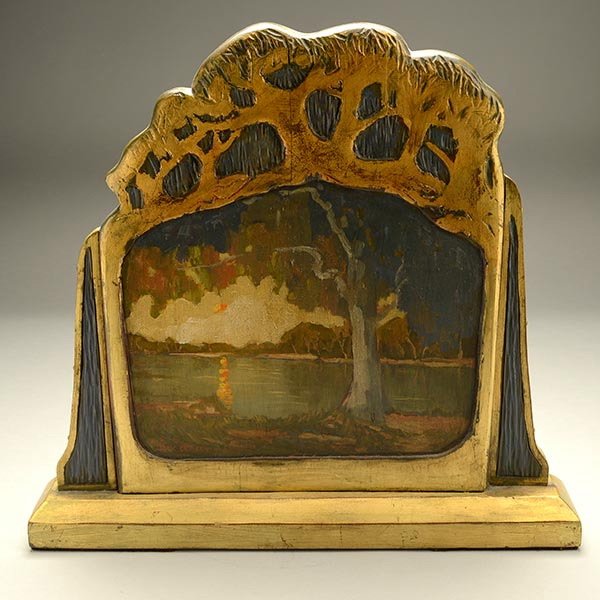 Jack Cassineito Oil Painting Oak: Jack Cassineito Oil Painting Oak This painting is encased in a free standing wood frame created by the artist Length: 22 1/2 inches Height: 21 inches