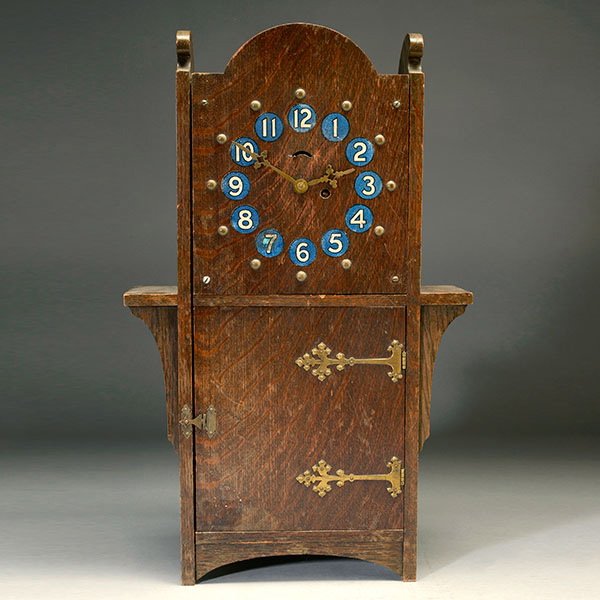 Mantle Clock: Mantle Clock. Contemporary Stickley. Height: 21 inches